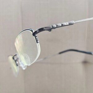 Zenni Oprical Women Glasses Frame Half Rim Gunmetal Tone Eyewear Eyeglasses